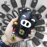 Leather Key Wallet Keychain Keys Holder Organizer