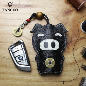 Leather Key Wallet Keychain Keys Holder Organizer