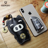 Leather Key Wallet Keychain Keys Holder Organizer