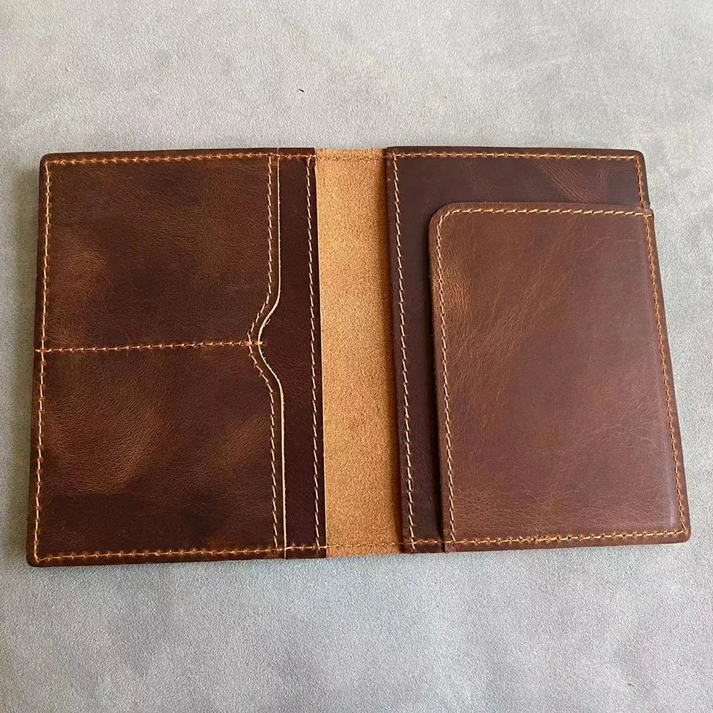 Men's Vintage Leather Passport Cover