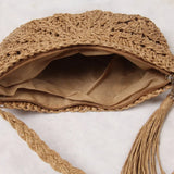 Rattan Woven Straw Crossbody Bag Summer Beach Women Messenger Shoulder Bags