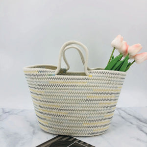 Rattan Woven Straw Bohemia Tote Summer Messenger Crossbody Bag