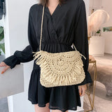 Hand-woven Bag Holiday Beach Girl Bag Straw Woven Handbag