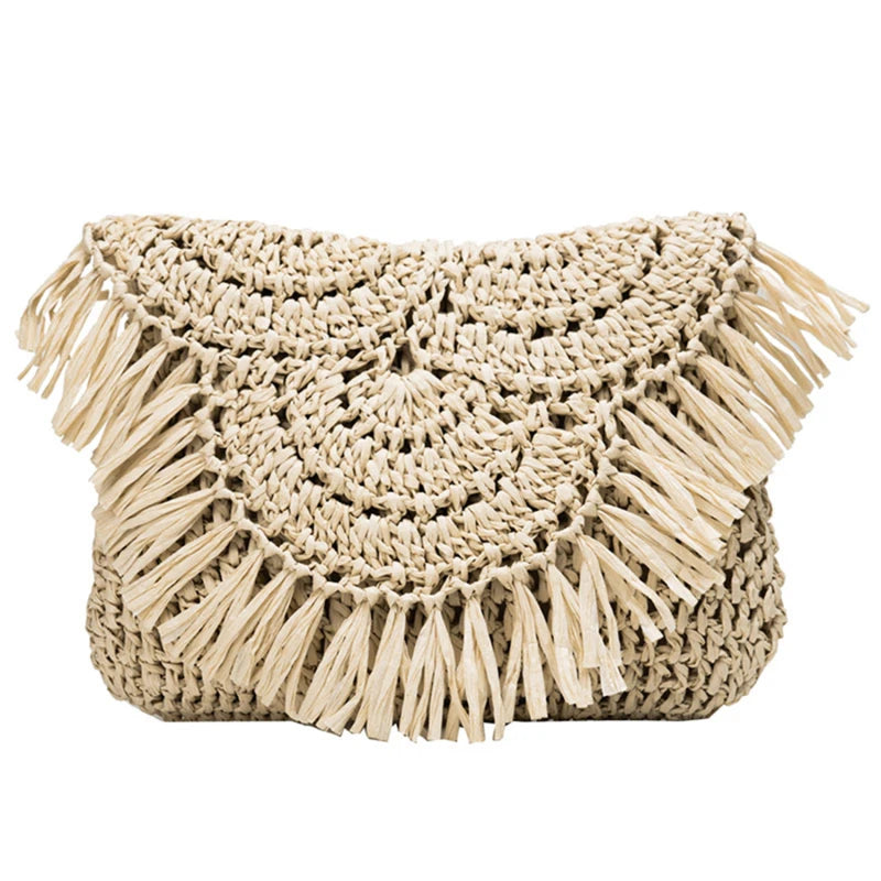 Hand-woven Bag Holiday Beach Girl Bag Straw Woven Handbag