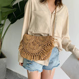 Hand-woven Bag Holiday Beach Girl Bag Straw Woven Handbag