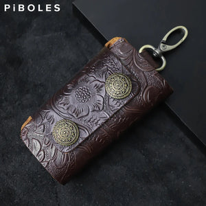 Retro Leather Car Key Pouch Holder