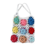 Colorful Crochet Tote Bag for Spring Fall Drop