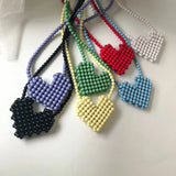 Mini Heart Crossbody Bag Multicolor Clear Handbag Purse for Women