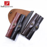 Leather Tool Bag DIY Circle Stationery Protecter Wallets