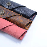 Leather Tool Bag DIY Circle Stationery Protecter Wallets