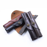 Leather Tool Bag DIY Circle Stationery Protecter Wallets