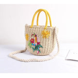 Straw Bag Women's Embroidery Woven Bag Large-capacity One-shoulder