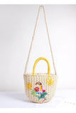 Straw Bag Women's Embroidery Woven Bag Large-capacity One-shoulder