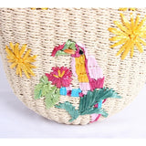 Straw Bag Women's Embroidery Woven Bag Large-capacity One-shoulder