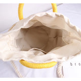 Straw Bag Women's Embroidery Woven Bag Large-capacity One-shoulder