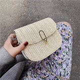 Summer Rattan Straw Shoulder Bag for Women