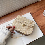 Summer Rattan Straw Shoulder Bag for Women