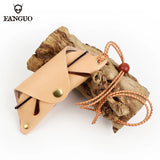 Leather Eyeglasses Soft Pouch with Lanyard