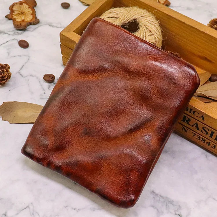 Vintage Tan Leather Men's Wallet