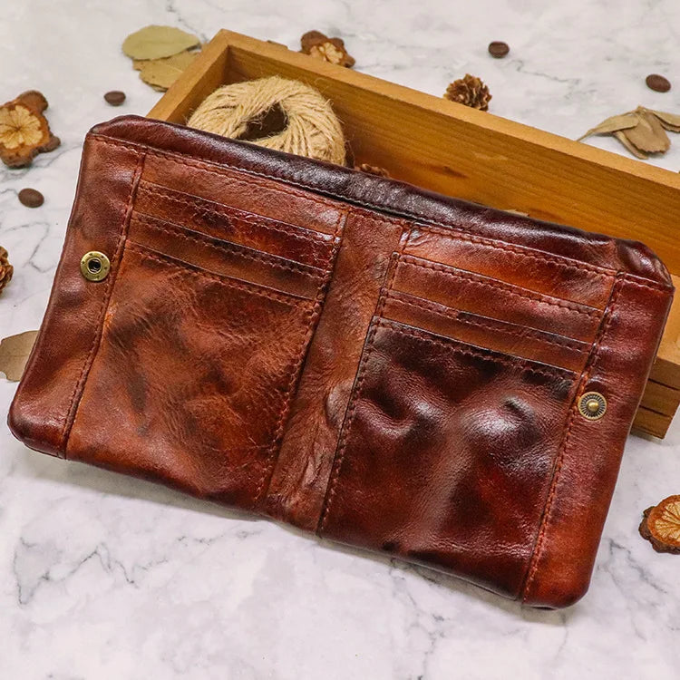 Vintage Tan Leather Men's Wallet