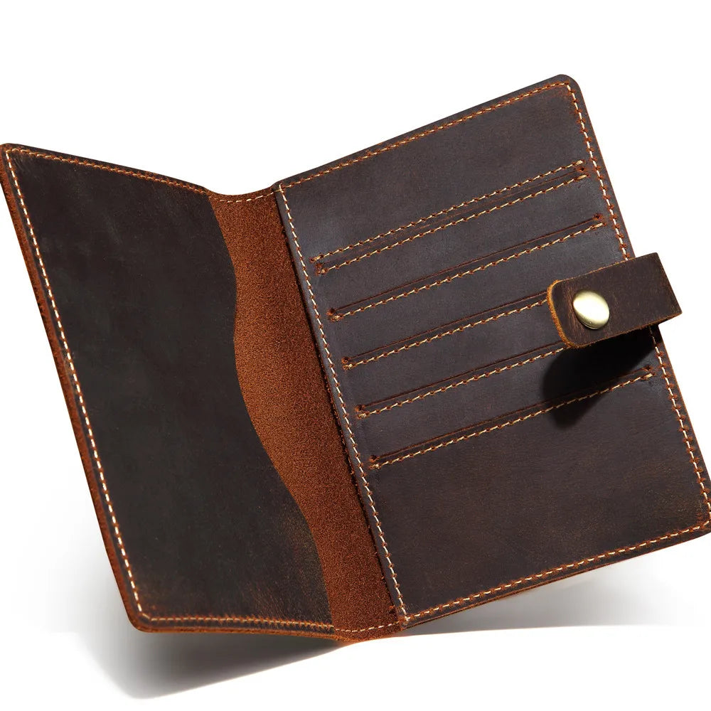 Leather Passport Cover Wallet Vintage Holder