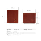 Vintage Crazy Horse Leather Wallet Men Purse Clutch Bag