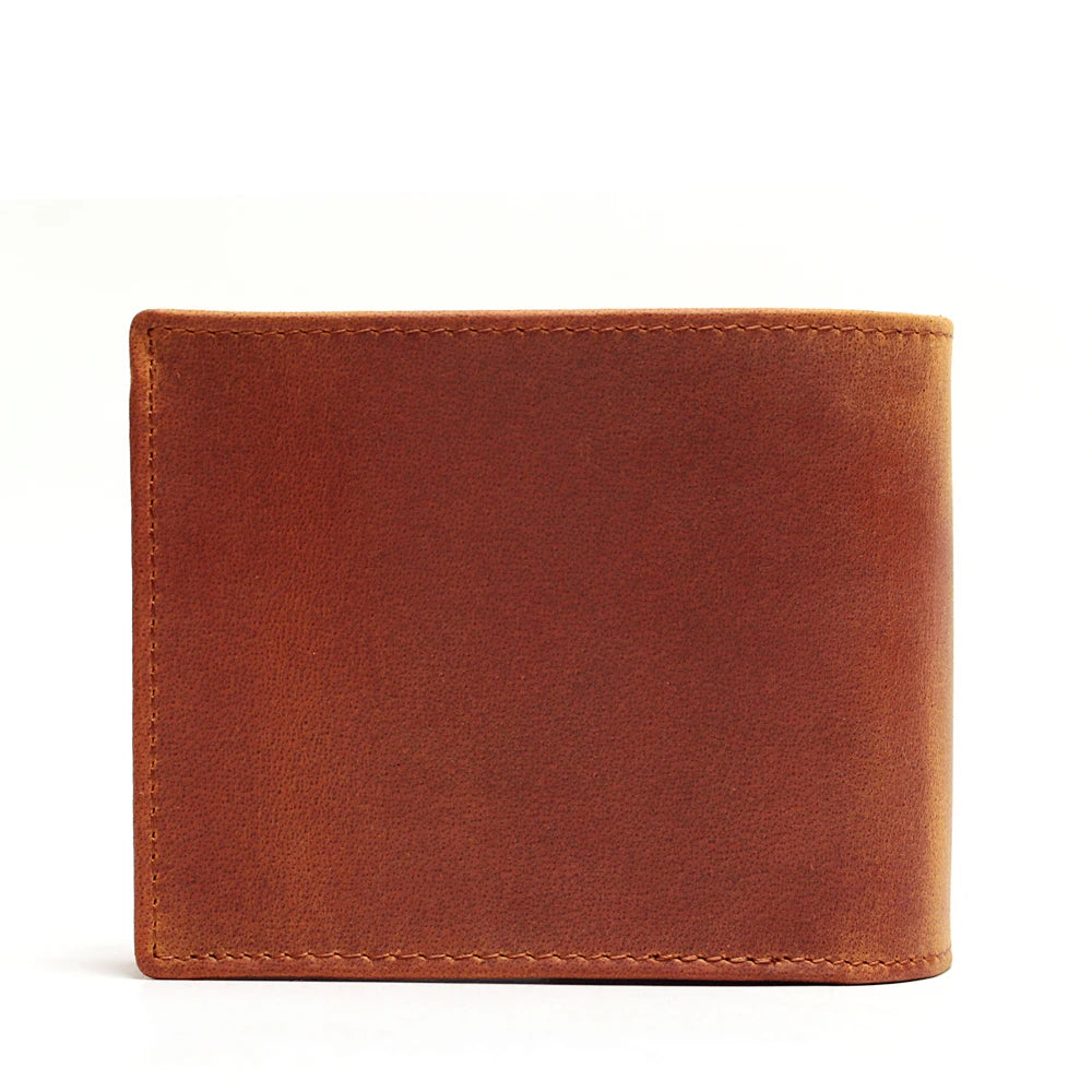 Vintage Crazy Horse Leather Wallet Men Purse Clutch Bag