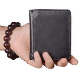Vintage Leather Wallets Men Wallet Real Cow Leather Short Wallet Men Purse Male