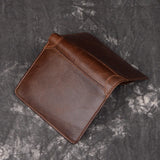 Vintage Leather Wallets Men Wallet Real Cow Leather Short Wallet Men Purse Male