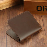 Slim Leather Purse for Men Small Carteira Masculina Couro