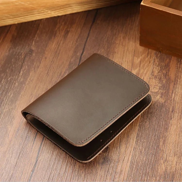 Slim Leather Purse for Men Small Carteira Masculina Couro