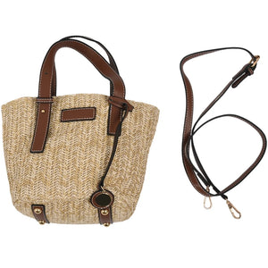 Vintage Retro Beach Bag Straw Rope Knitted Big Messenger Bag