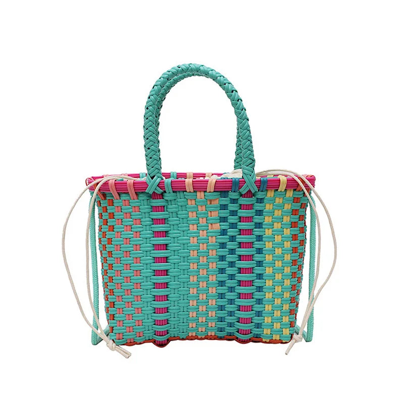 Woven Rattan Straw Beach Bag Women's Shoulder Bag