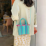 Woven Rattan Straw Beach Bag Women's Shoulder Bag