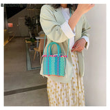 Woven Rattan Straw Beach Bag Women's Shoulder Bag
