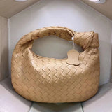 Woven Leather Printed Shoulder Bag Lady Crossbody Hobo Knotted Handle