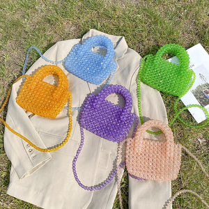 Multi-Color Beads Bag Women's Crystal Handbag