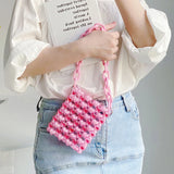 Multi-Color Beads Bag Transparent Crystal Ins Handbag