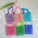 Multi-Color Beads Bag Transparent Crystal Ins Handbag
