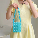 Multi-Color Beads Bag Transparent Crystal Ins Handbag