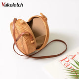 Round Straw Bag Handbags Women Summer Rattan Bag KL429