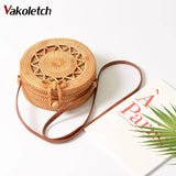 Round Straw Bag Handbags Women Summer Rattan Bag KL429