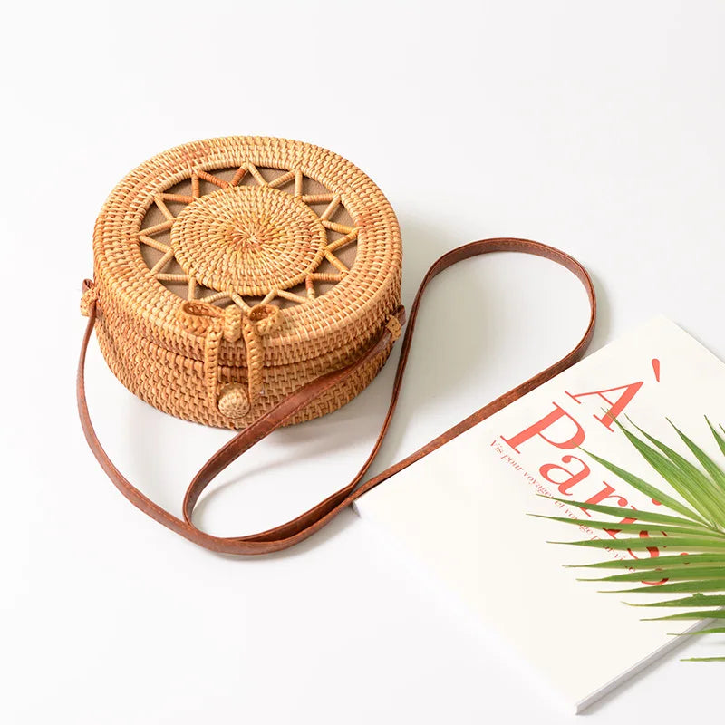 Round Straw Bag Handbags Women Summer Rattan Bag KL429