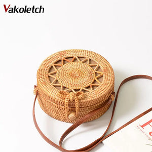 Round Straw Bag Handbags Women Summer Rattan Bag KL429