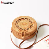 Round Straw Bag Handbags Women Summer Rattan Bag KL429