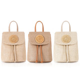 Straw Backpack Summer Beach Rattan School Bag for Women