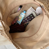 Summer Beach Round Straw Bags for Women Rattan Shoulder Handbag