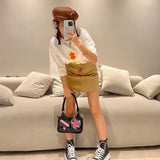 Y2K Hot Girls Denim Shoulder Bag Vintage Retro Crossbody Bag