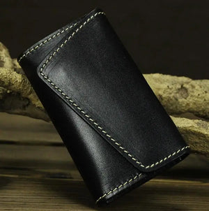 Leather Key Case Car Key Chain Holder