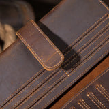 Retro Leather Wallet Crazy Horse Leather Long Men's Wallet